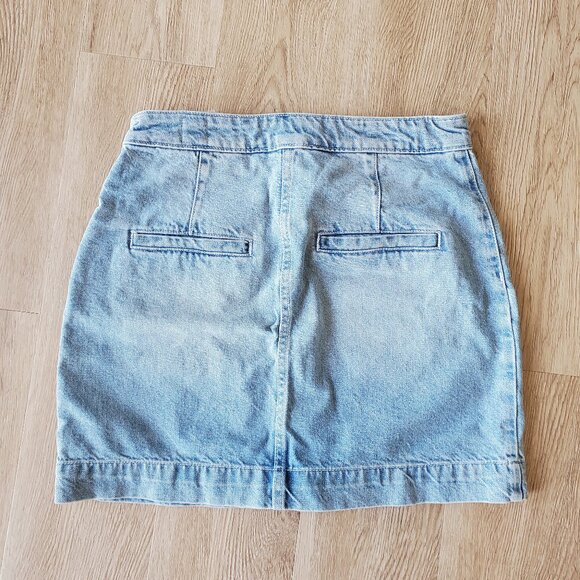 NWT Free People Denim Mini Skirt With Buttons - Picture 4 of 5